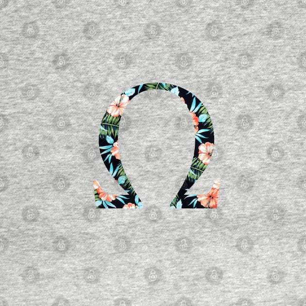 Omega Floral Greek Letter by AdventureFinder